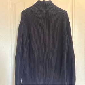 Men's Black Ribbed Sweater